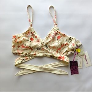 Light Pink Floral Wrap Around Bikini Top